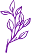 A simple illustration of a purple branch with leaves.