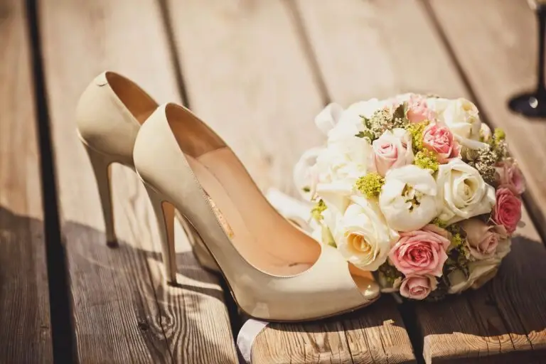 Beautiful wedding shoes and spring bouquet for Nashville Wedding Photography by JMF Photography